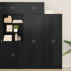 Gabinete de Almacenamiento  Roble Negro 70x42.5x225 cm Madera de Calidad
