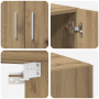 Armario de Almacenamiento Roble Artesanal 70x42.5x225 cm Madera de Ingeniería de , Aparadores - Ref: Foro24-3365636, Precio: ...