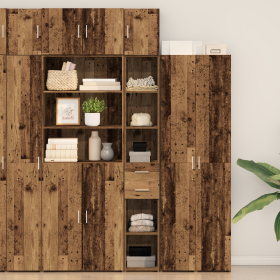 Gabinete delgado Madera vieja 30x42.5x225 cm Madera de ingeniería de , Aparadores - Ref: Foro24-3365640, Precio: 133,57 €, De...