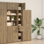 Gabinete de Almacenamiento Delgado Roble Artesanal 30x42.5x225 cm Madera Compuesta de , Aparadores - Ref: Foro24-3365641, Pre...