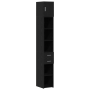 Gabinete de Almacenamiento Slim Roble Negro 30x42.5x225 cm Madera Ingienrada de , Aparadores - Ref: Foro24-3365642, Precio: 1...