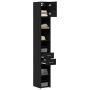 Gabinete de Almacenamiento Slim Roble Negro 30x42.5x225 cm Madera Ingienrada de , Aparadores - Ref: Foro24-3365642, Precio: 1...