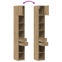 Gabinete de Almacenamiento Delgado Roble Artesanal 30x42.5x225 cm Madera Compuesta de , Aparadores - Ref: Foro24-3365641, Pre...