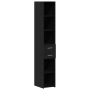 Gabinete de Almacenamiento Slim Roble Negro 30x42.5x225 cm Madera Ingienrada de , Aparadores - Ref: Foro24-3365642, Precio: 1...