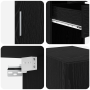 Gabinete de Almacenamiento Slim Roble Negro 30x42.5x225 cm Madera Ingienrada de , Aparadores - Ref: Foro24-3365642, Precio: 1...