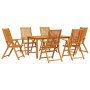 Conjunto de Comedor de Jardín de 3 Piezas de Madera Maciza de Acacia Plegable de , Conjuntos de jardín - Ref: Foro24-3375620,...