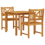 Juego de Comedor de Jardín de 3 Piezas de Madera Maciza de Acacia de , Mesas de jardín - Ref: Foro24-3375656, Precio: 246,86 ...