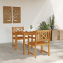 Juego de Comedor de Jardín de 3 Piezas de Madera Maciza de Acacia de , Mesas de jardín - Ref: Foro24-3375656, Precio: 246,86 ...