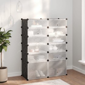 Schwarzes PP-Schuhregal 94x37x125 cm von vidaXL, Schuhregale und Schuhorganisatoren - Ref: Foro24-340565, Preis: 64,44 €, Rab...