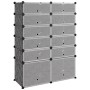 Black PP shoe rack 94x37x125 cm by vidaXL, Shoe racks and shoe organizers - Ref: Foro24-340565, Price: 64,44 €, Discount: %