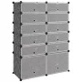 Black PP shoe rack 94x37x125 cm by vidaXL, Shoe racks and shoe organizers - Ref: Foro24-340565, Price: 63,59 €, Discount: %