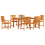 Juego de Comedor de Jardín de 7 Piezas en Madera Sólida de Acacia de , Mesas de jardín - Ref: Foro24-3375679, Precio: 572,04 ...