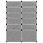 Black PP shoe rack 94x37x125 cm by vidaXL, Shoe racks and shoe organizers - Ref: Foro24-340565, Price: 64,44 €, Discount: %