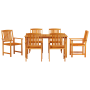 Juego de Comedor de Jardín de 7 Piezas en Madera Sólida de Acacia de , Mesas de jardín - Ref: Foro24-3375679, Precio: 572,04 ...