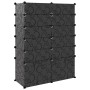 Black PP shoe rack 94x37x125 cm by vidaXL, Shoe racks and shoe organizers - Ref: Foro24-340565, Price: 64,44 €, Discount: %