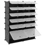 Black PP shoe rack 94x37x125 cm by vidaXL, Shoe racks and shoe organizers - Ref: Foro24-340565, Price: 63,59 €, Discount: %