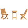Juego de Bistro Plegable de 3 Piezas de Madera Maciza de Acacia de , Mesas de jardín - Ref: Foro24-3375692, Precio: 170,66 €,...
