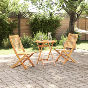 Set de Bistro Plegable de 3 Piezas de Madera Sólida de Acacia de , Mesas de jardín - Ref: Foro24-3375698, Precio: 181,65 €, D...
