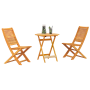 Set de Bistro Plegable de 3 Piezas de Madera Sólida de Acacia de , Mesas de jardín - Ref: Foro24-3375698, Precio: 181,65 €, D...