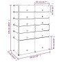 Black PP shoe rack 94x37x125 cm by vidaXL, Shoe racks and shoe organizers - Ref: Foro24-340565, Price: 63,59 €, Discount: %