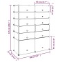 Schwarzes PP-Schuhregal 94x37x125 cm von vidaXL, Schuhregale und Schuhorganisatoren - Ref: Foro24-340565, Preis: 64,44 €, Rab...
