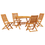 Conjunto de Comedor de Jardín de 5 Piezas de Madera Sólida de Acacia de , Mesas de jardín - Ref: Foro24-3375706, Precio: 365,...