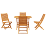 Conjunto de Comedor de Jardín de 5 Piezas de Madera Sólida de Acacia de , Mesas de jardín - Ref: Foro24-3375706, Precio: 365,...