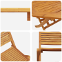 Conjunto de Comedor de Jardín de 5 Piezas de Madera Sólida de Acacia de , Mesas de jardín - Ref: Foro24-3375706, Precio: 365,...