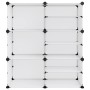 Transparent PP shoe rack 84x31.5x93 cm by vidaXL, Shoe racks and shoe organizers - Ref: Foro24-340568, Price: 29,26 €, Discou...