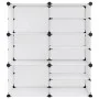 Transparent PP shoe rack 84x31.5x93 cm by vidaXL, Shoe racks and shoe organizers - Ref: Foro24-340568, Price: 28,89 €, Discou...
