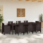 Mesa de Jardín Marrón 250x100x73 cm Polirratán de , Mesas de jardín - Ref: Foro24-3378517, Precio: 226,65 €, Descuento: %