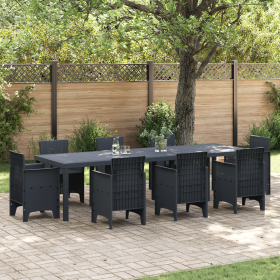 Mesa de Jardín Antracita 300x100x73 cm de Ratán Sintético de , Mesas de jardín - Ref: Foro24-3378520, Precio: 260,03 €, Descu...