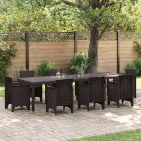 Mesa de Jardín Marrón 300x100x73 cm Poliratán de , Mesas de jardín - Ref: Foro24-3378521, Precio: 266,13 €, Descuento: %
