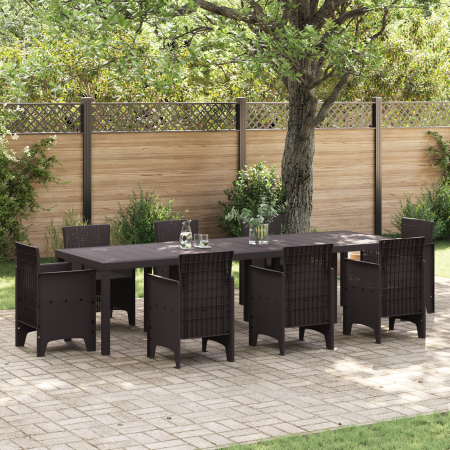 Mesa de Jardín Marrón 300x100x73 cm Poliratán de , Mesas de jardín - Ref: Foro24-3378521, Precio: 266,13 €, Descuento: %