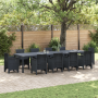 Mesa de Jardín Antracita 350x100x73 cm Polyratán de , Mesas de jardín - Ref: Foro24-3378524, Precio: 302,28 €, Descuento: %
