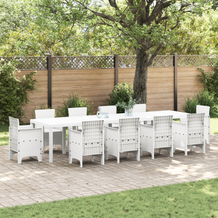 Mesa de Jardín Blanca 350x100x73 cm de Plástico Sintético de , Mesas de jardín - Ref: Foro24-3378526, Precio: 305,09 €, Descu...