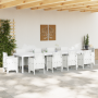 Mesa de Jardín Blanca 350x100x73 cm de Plástico Sintético de , Mesas de jardín - Ref: Foro24-3378526, Precio: 305,09 €, Descu...