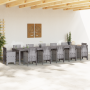 Mesa de Jardín Gris Claro 400x100x73 cm de Ratán de , Mesas de jardín - Ref: Foro24-3378531, Precio: 335,16 €, Descuento: %