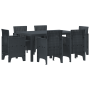 Juego de Comedor de Jardín de 7 Piezas Anthracite de Rattan Poliéster de , Mesas de jardín - Ref: Foro24-3378552, Precio: 330...