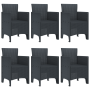 Juego de Comedor de Jardín de 7 Piezas Anthracite de Rattan Poliéster de , Mesas de jardín - Ref: Foro24-3378552, Precio: 330...