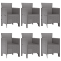 Conjunto de Comedor de Jardín de 7 Piezas Gris Claro de Poly Rattan de , Mesas de jardín - Ref: Foro24-3378567, Precio: 339,11 €