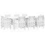 Conjunto de comedor de jardín de 9 piezas con cojines blanco poliratán de , Mesas de jardín - Ref: Foro24-3378586, Precio: 45...