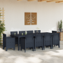 Set de Comedor de Jardín de 11 Piezas Antracita Poli Ratán de , Mesas de jardín - Ref: Foro24-3378592, Precio: 529,98 €, Desc...