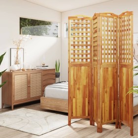 4-panel screen made of solid acacia wood 162x2x180 cm by vidaXL, Room dividers - Ref: Foro24-318549, Price: 178,80 €, Discoun...