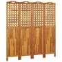 4-panel screen made of solid acacia wood 162x2x180 cm by vidaXL, Room dividers - Ref: Foro24-318549, Price: 175,78 €, Discoun...
