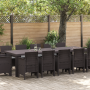 Conjunto de Comedor de Jardín de 13 Piezas con Cojines Marrón Ratán Poliéster de , Mesas de jardín - Ref: Foro24-3378619, Pre...