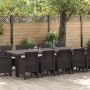 Juego de Comedor de Jardín de 13 Piezas con Cojines Marrón de Poliratán de , Mesas de jardín - Ref: Foro24-3378621, Precio: 7...