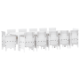 Conjunto de Comedor de Jardín de 13 Piezas con Cojines Blanco de Poliratán de , Mesas de jardín - Ref: Foro24-3378623, Precio...