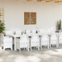 Juego de Comedor de Jardín de 13 Piezas con Cojines Poliratán Blanco de , Mesas de jardín - Ref: Foro24-3378625, Precio: 729,...