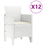 Conjunto de Comedor de Jardín de 13 Piezas con Cojines Poliratán Blanco de , Mesas de jardín - Ref: Foro24-3378626, Precio: 7...